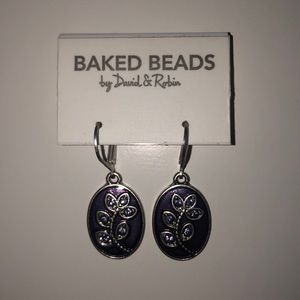Purple Floral Earrings
